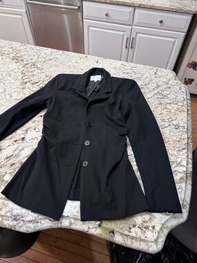 GREY LAB Black Three-Button Tailored Blazer